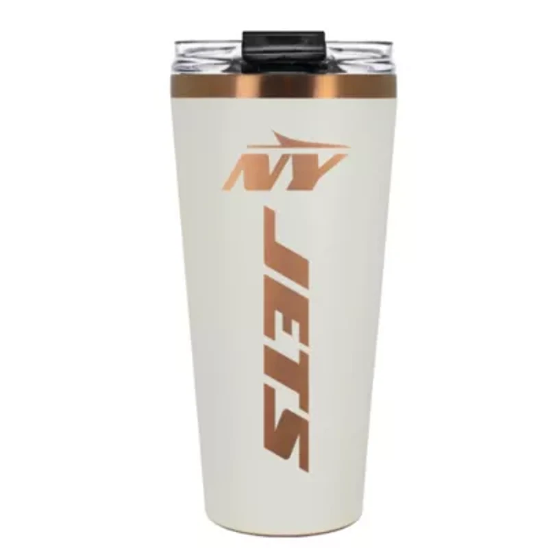 NFL New York Jets 32oz Copper and Crème Big Slim Travel Tumbler
