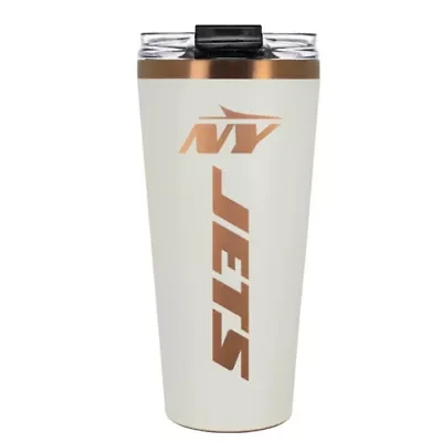NFL New York Jets 32oz Copper and Crème Big Slim Travel Tumbler