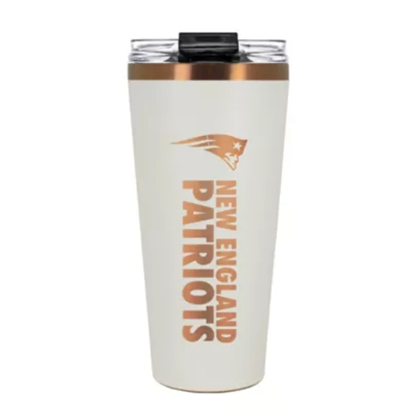 NFL New England Patriots 32oz Copper and Crème Big Slim Travel Tumbler