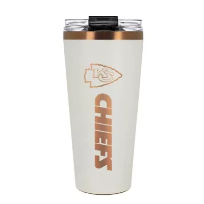 NFL Kansas City Chiefs 32oz Copper and Crème Big Slim Travel Tumbler