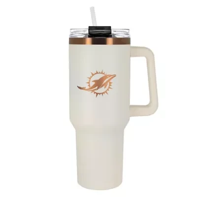 NFL Miami Dolphins 40oz Copper and Crème Colossus Travel Mug
