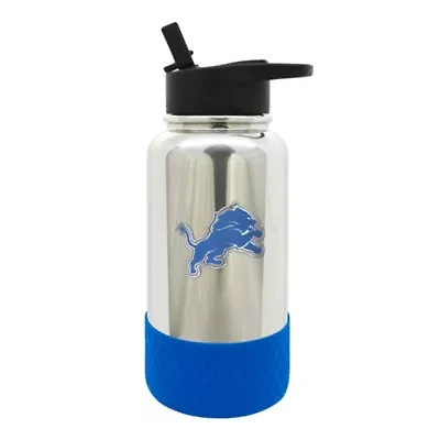 NFL Detroit Lions 32oz Chrome Water Bottle