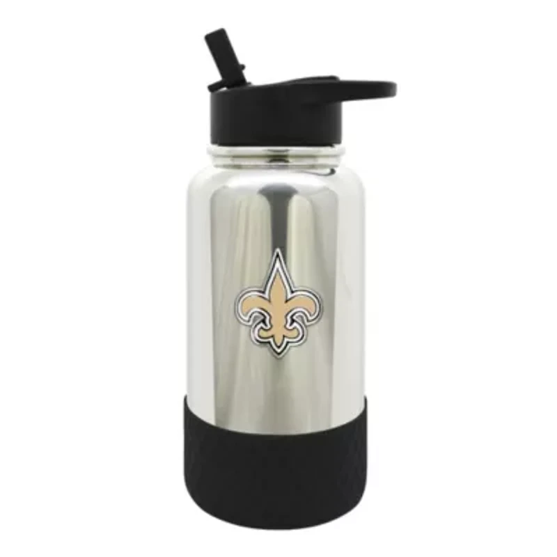 NFL New Orleans Saints 32oz Chrome Water Bottle