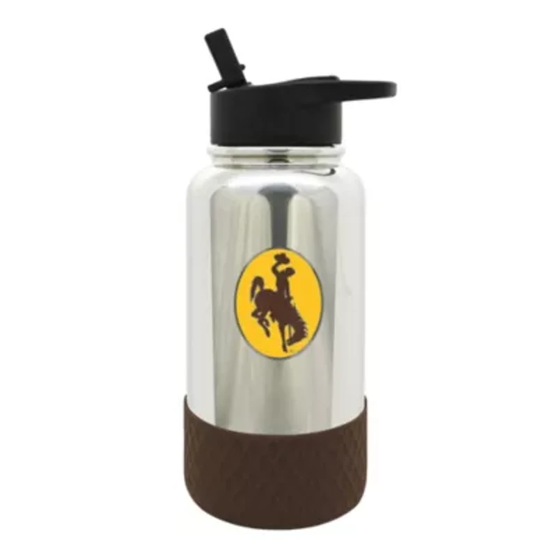 NCAA Wyoming Cowboys 32oz Chrome Water Bottle
