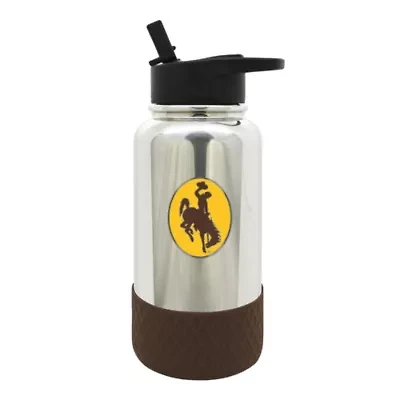 NCAA Wyoming Cowboys 32oz Chrome Water Bottle