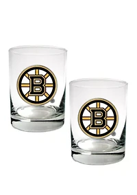 NHL Boston Bruins Rocks Glass Set