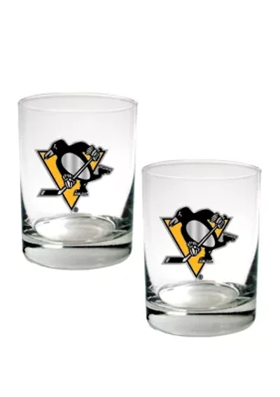 NHL Pittsburgh Penguins Rocks Glass Set