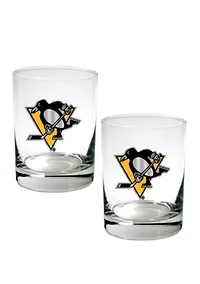 NHL Pittsburgh Penguins Rocks Glass Set