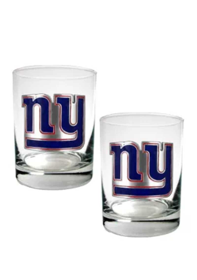 NFL New York Giants Rocks Glass Set