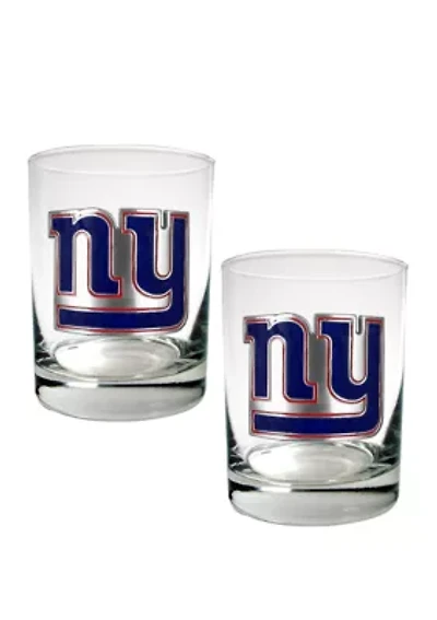NFL New York Giants Rocks Glass Set