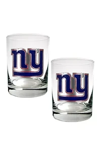 NFL New York Giants Rocks Glass Set