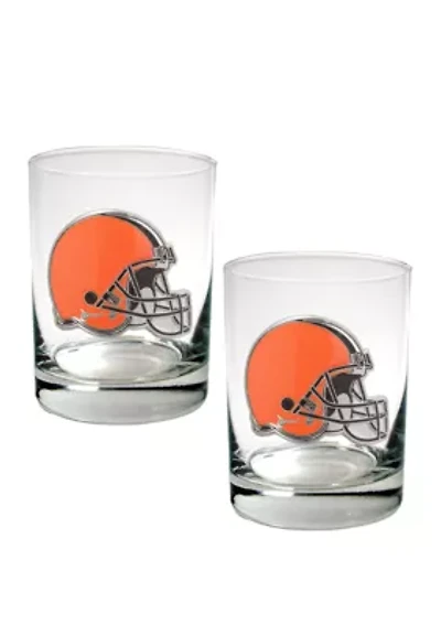 NFL Cleveland Browns Rocks Glass Set