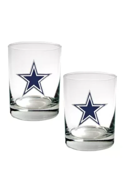 NFL Dallas Cowboys Rocks Glass Set