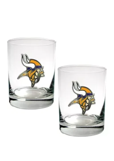 NFL Minnesota Vikings Rocks Glass Set