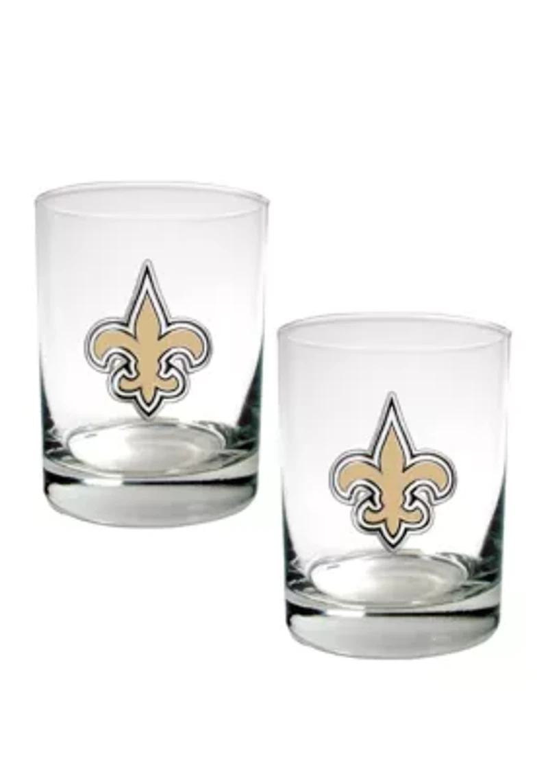 NFL New Orleans Saints Rocks Glass Set