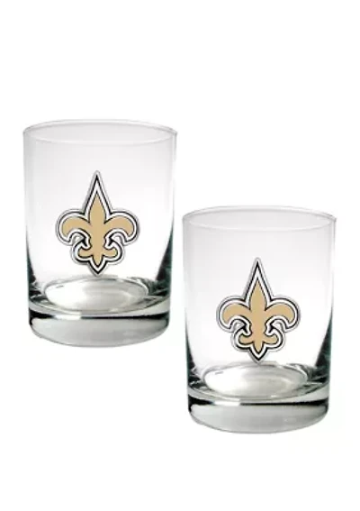 NFL New Orleans Saints Rocks Glass Set