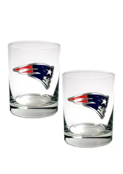 NFL New England Patriots Rocks Glass Set