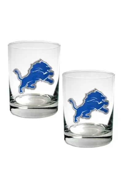 NFL Detroit Lions Rocks Glass Set