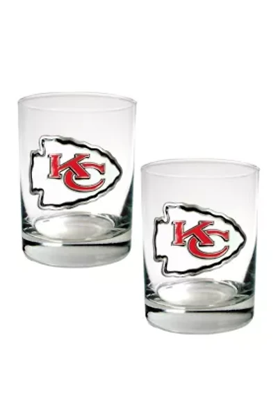 NFL Kansas City Chiefs Rocks Glass Set