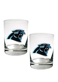 NFL Carolina Panthers Rocks Glass Set