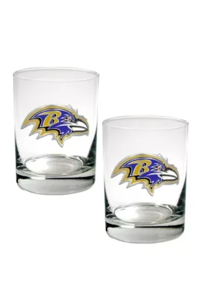 NFL Baltimore Ravens Rocks Glass Set