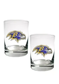 NFL Baltimore Ravens Rocks Glass Set
