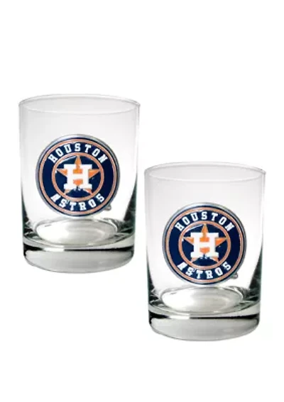 MLB Houston Astros Rocks Glass Set of 2