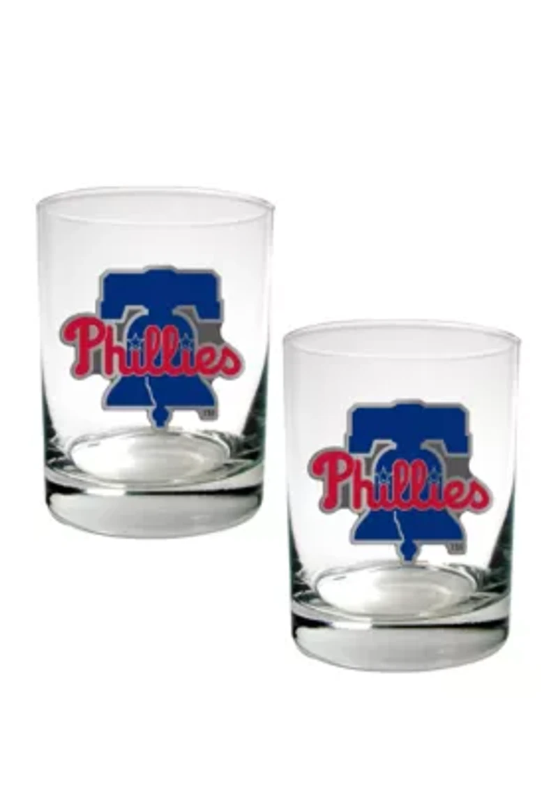 MLB Philadelphia Phillies Rocks Glass Set of 2