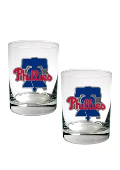 MLB Philadelphia Phillies Rocks Glass Set of 2
