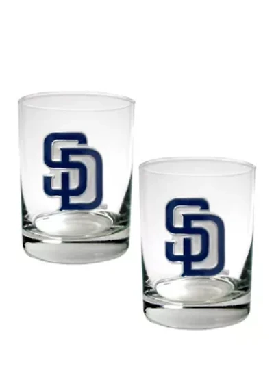 MLB San Diego Padres Rocks Glass Set of 2