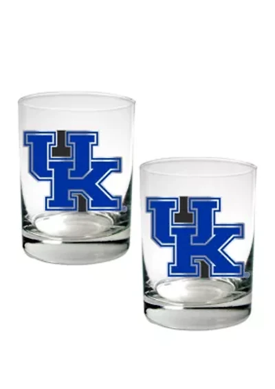 NCAA Kentucky Wildcats Set of 2 Rocks Glasses