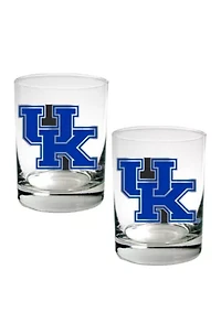  NCAA Kentucky Wildcats Set of 2 Rocks Glasses 