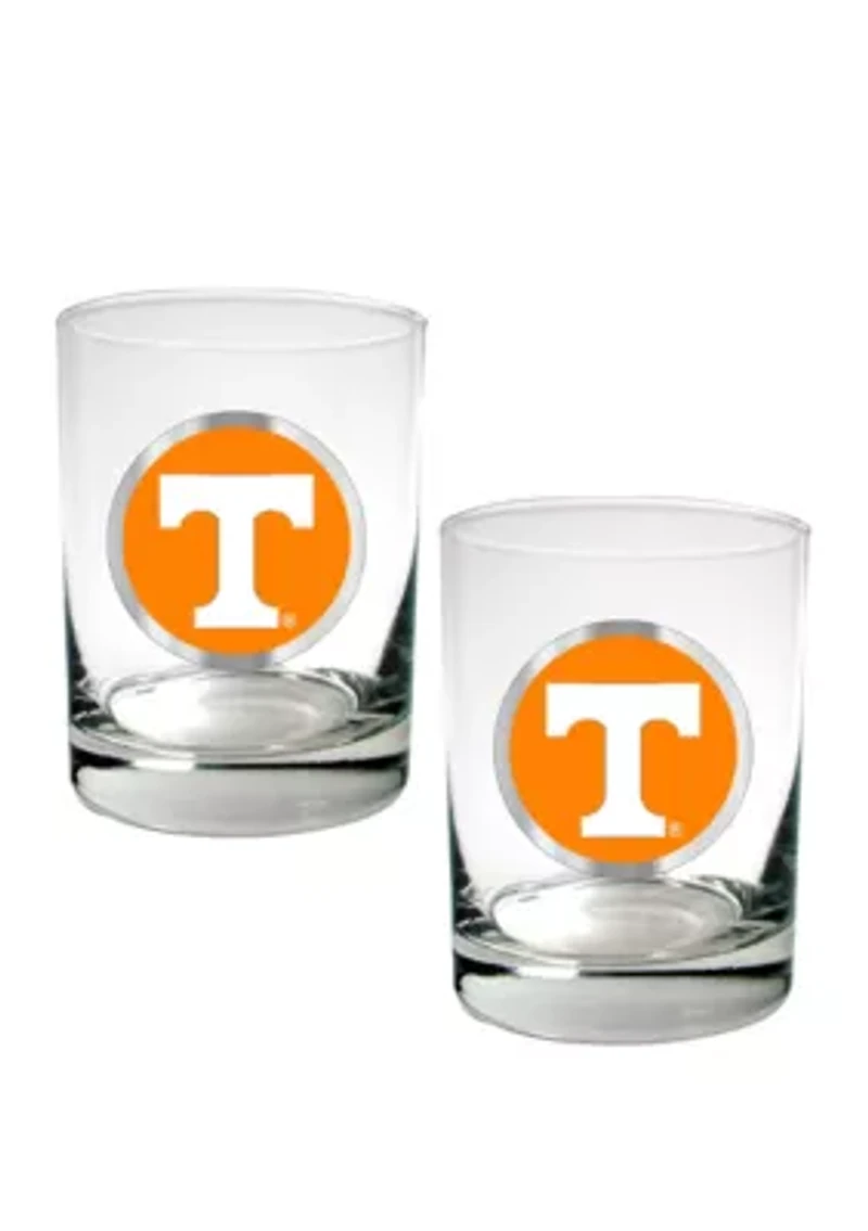 NCAA Tennessee Volunteers Set of 2 Rocks Glasses