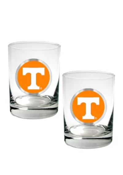 NCAA Tennessee Volunteers Set of 2 Rocks Glasses