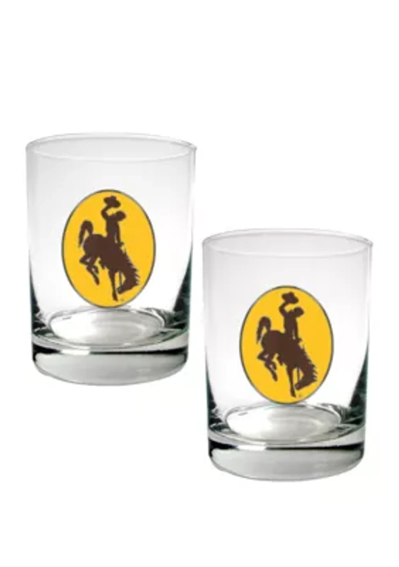 NCAA Wyoming Cowboys Set of 2 Rocks Glasses