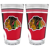 NHL Detroit Redwings 2pc Pint Glass Set