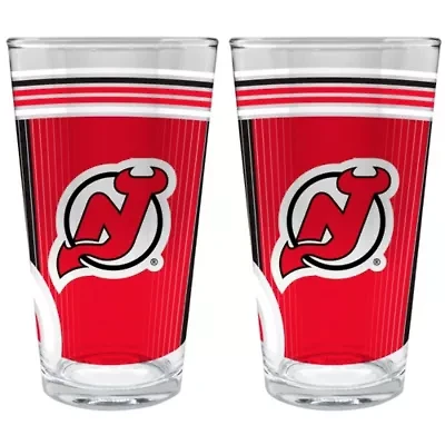 NHL New Jersey Devils 2pc Pint Glass Set