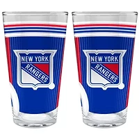 NHL New York Rangers 2pc Pint Glass Set