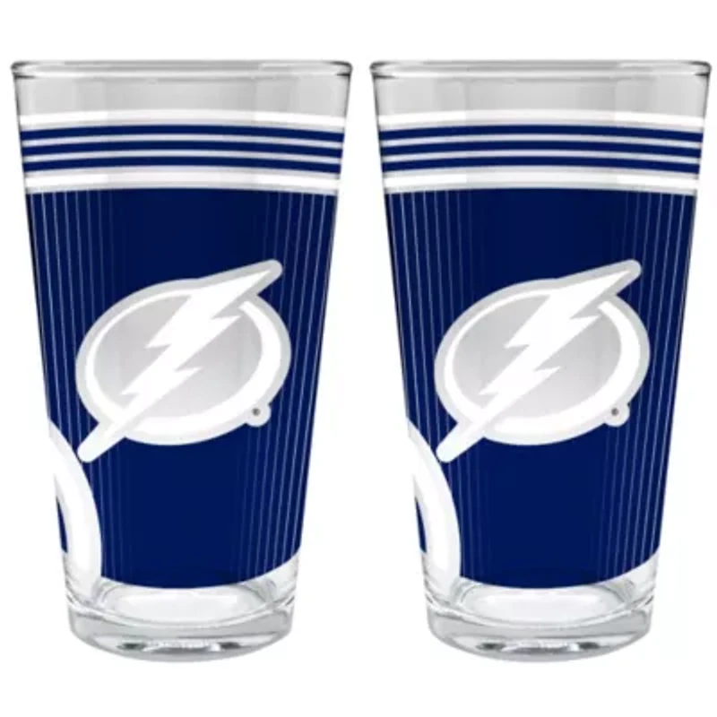 NHL Tampa Bay Lightning 2pc Pint Glass Set