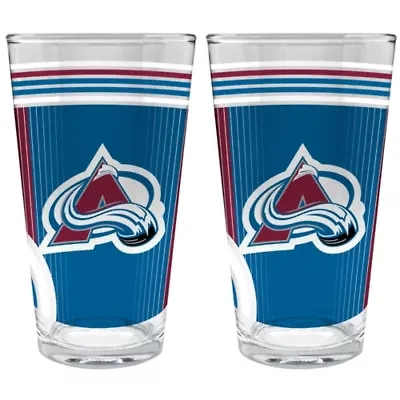 NHL Colorado Avalanche 2pc Pint Glass Set