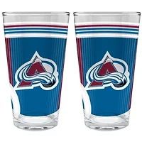 NHL Colorado Avalanche 2pc Pint Glass Set