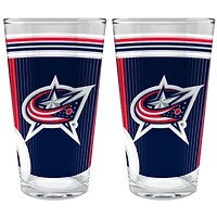 NHL Columbus Bluejackets 2pc Pint Glass Set