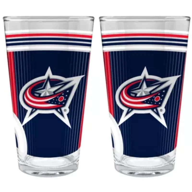 NHL Columbus Bluejackets 2pc Pint Glass Set