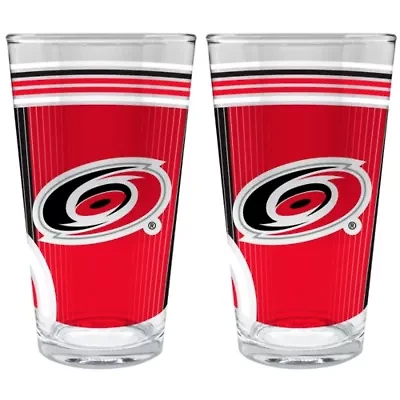 NHL Carolina Hurricanes 2pc Pint Glass Set