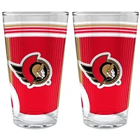 NHL Ottawa Senators 2pc Pint Glass Set