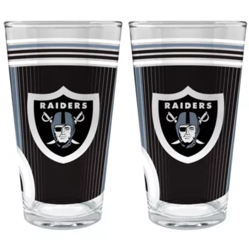 NFL Las Vegas Raiders 2pc Pint Glass Set