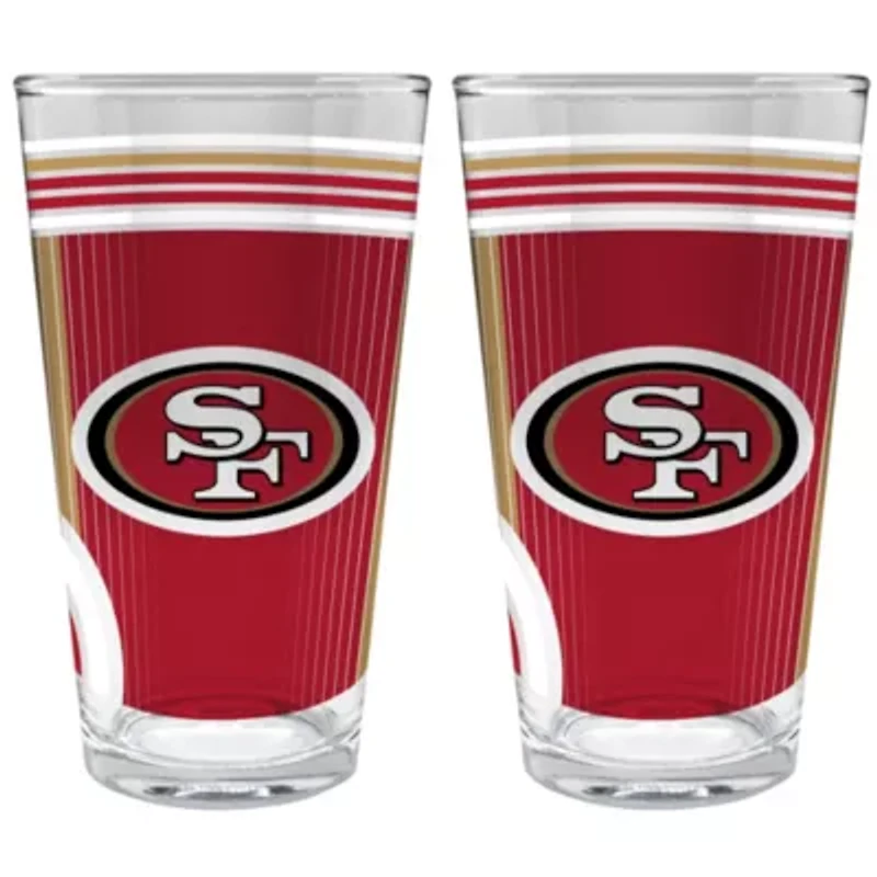 NFL San Francisco 49ers 2pc Pint Glass Set