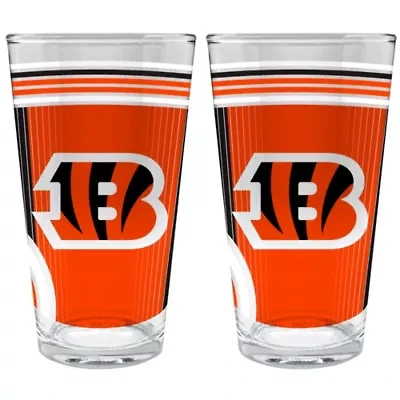 NFL Cincinnati Bengals 2pc Pint Glass Set