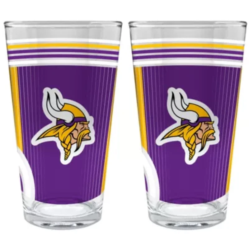 NFL Minnesota Vikings 2pc Pint Glass Set