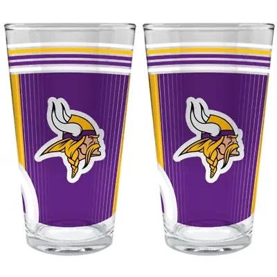 NFL Minnesota Vikings 2pc Pint Glass Set